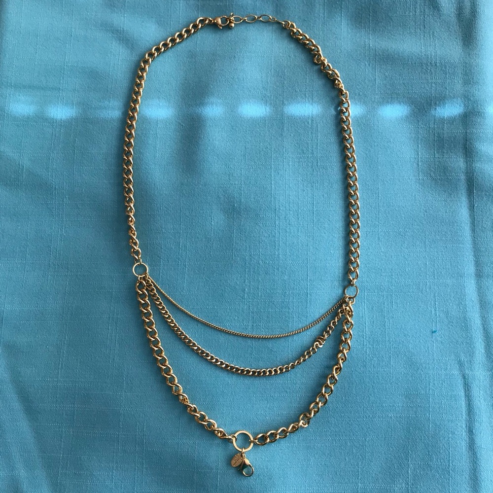 Origami Owl gold multi-layer chain